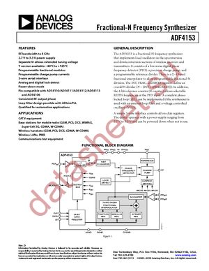 ADF4153BCPZ datasheet  